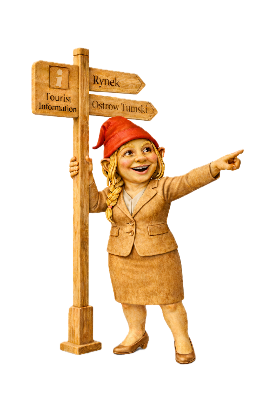 Krasnal w punkcie informacyjnym