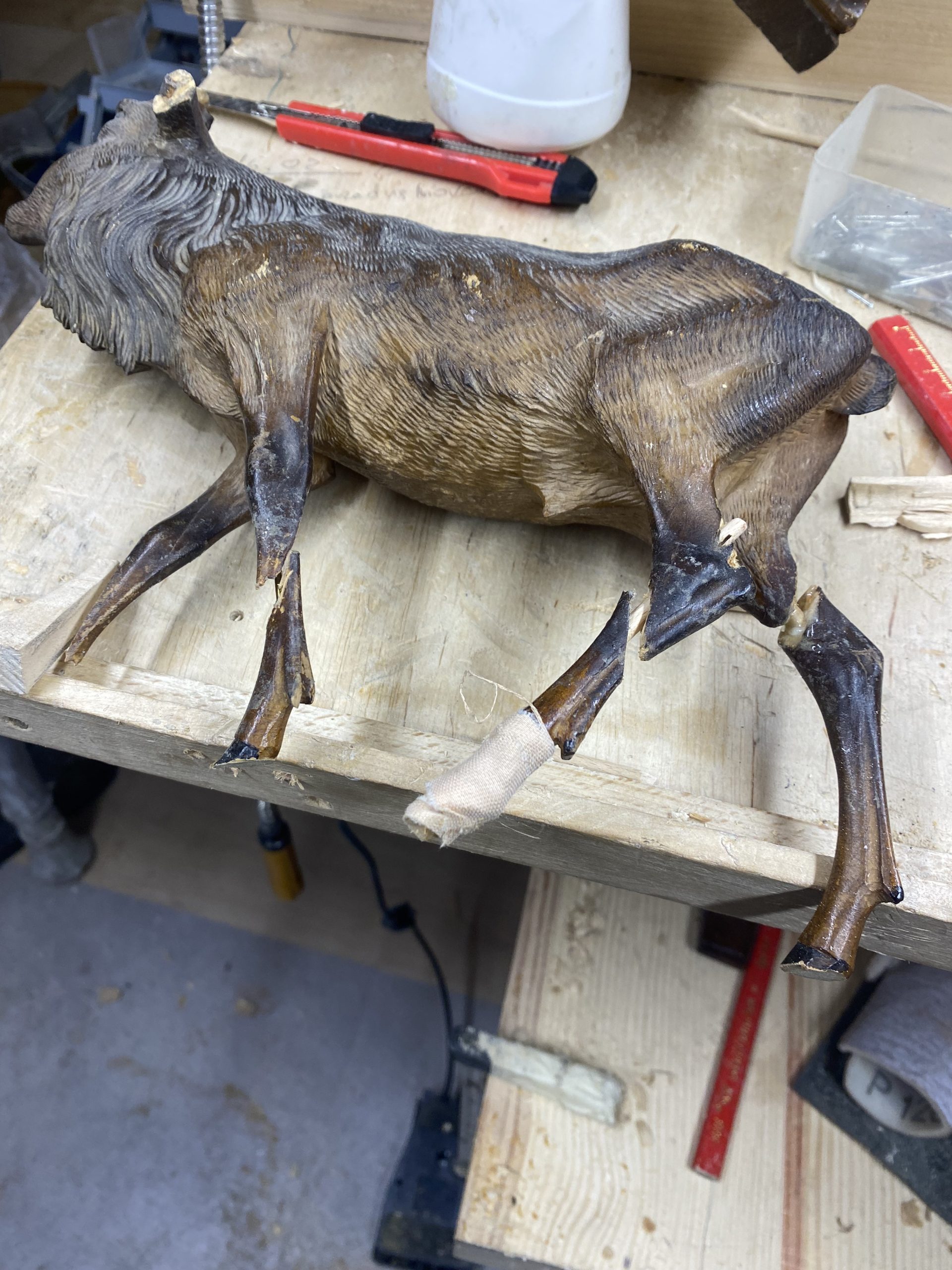 Jelonek – stan przed renowacją, widok z boku