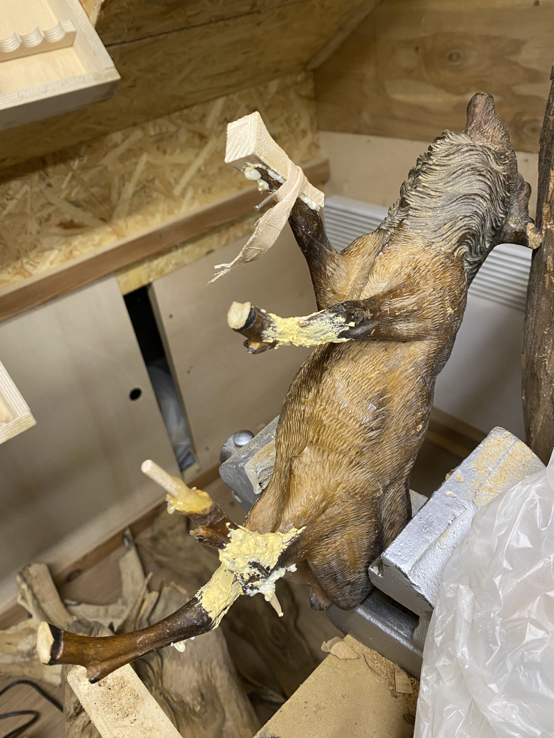 Jelonek – stan przed renowacją, detal