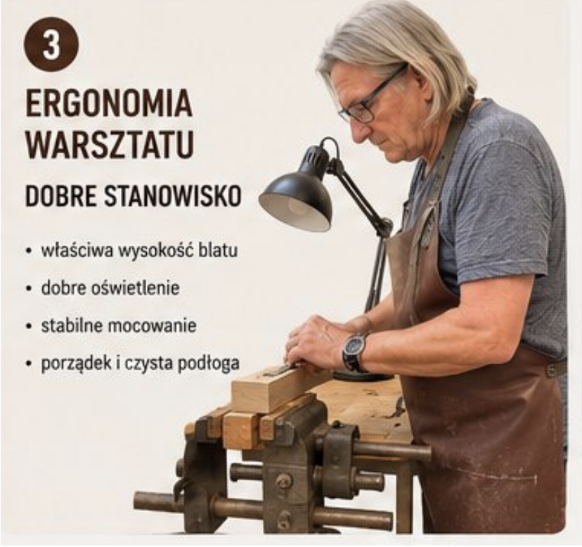 Ergonomiczne stanowisko pracy snycerza